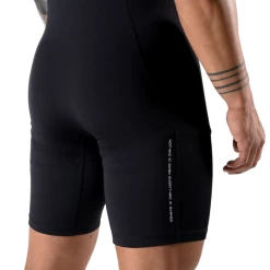 Apex Weightlifting Singlet - Black (IPF Approved) -Gymreapers Sale Shop singlet black detail