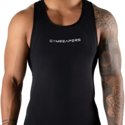 Apex Weightlifting Singlet - Black (IPF Approved) -Gymreapers Sale Shop singlet black front