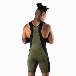 Apex Weightlifting Singlet - OD Green (IPF Approved) -Gymreapers Sale Shop singlet green back