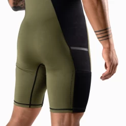 Apex Weightlifting Singlet - OD Green (IPF Approved) -Gymreapers Sale Shop singlet green detail