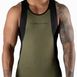 Apex Weightlifting Singlet - OD Green (IPF Approved) -Gymreapers Sale Shop singlet green logo