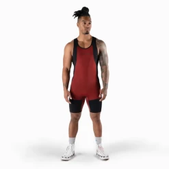 Apex Weightlifting Singlet - Burgundy (IPF Approved) 10 Apex Weightlifting Singlet - Burgundy (IPF Approved) -Gymreapers Sale Shop singlet red