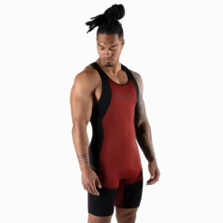Apex Weightlifting Singlet - Burgundy (IPF Approved) 11 Apex Weightlifting Singlet - Burgundy (IPF Approved) -Gymreapers Sale Shop singlet red side