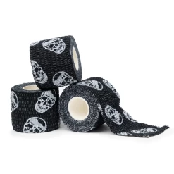 Gymreapers Skull Tape -Gymreapers Sale Shop skull tape black stack unrolled