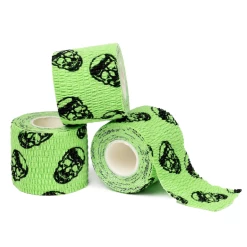 Gymreapers Skull Tape - Neon Green -Gymreapers Sale Shop skull tape neon green stack unrolled