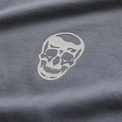 Skull Tee - Faded Blue -Gymreapers Sale Shop skull tee faded blue detail