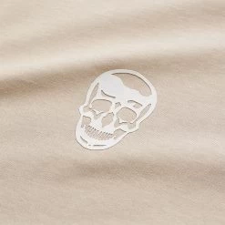 Skull Tee - Khaki -Gymreapers Sale Shop skull tee khaki detail