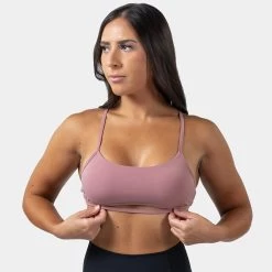 Strategy Bra - Mauve 7 Strategy Bra - Mauve -Gymreapers Sale Shop strategy bra mauve front close up