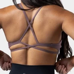 Strategy Bra - Orchid -Gymreapers Sale Shop strategy bra orchid back close up