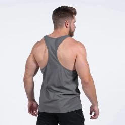 Ascend Stringer - Charcoal -Gymreapers Sale Shop stringer charcol back