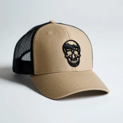 Gymreapers Trucker Hat - Tan -Gymreapers Sale Shop trucker hat tan detail
