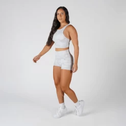Revive High Neck Bra - White Camo -Gymreapers Sale Shop white camo bra full