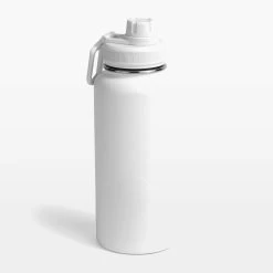 32 Oz Stainless Steel Water Bottle - White -Gymreapers Sale Shop white water bottle chug lid