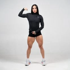 Women's Performance Quarter Zip 11 Women's Performance Quarter Zip -Gymreapers Sale Shop womens performance 1 4 zip black full