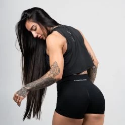 Women's Performance Tank -Gymreapers Sale Shop womens performance tank black side