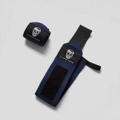 Wrist Wraps - 18" Weightlifting Wrist Support - Navy -Gymreapers Sale Shop wrist wraps navy bundle