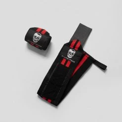 Wrist Wraps - 18" Weightlifting Wrist Support - Red -Gymreapers Sale Shop wrist wraps red bundle