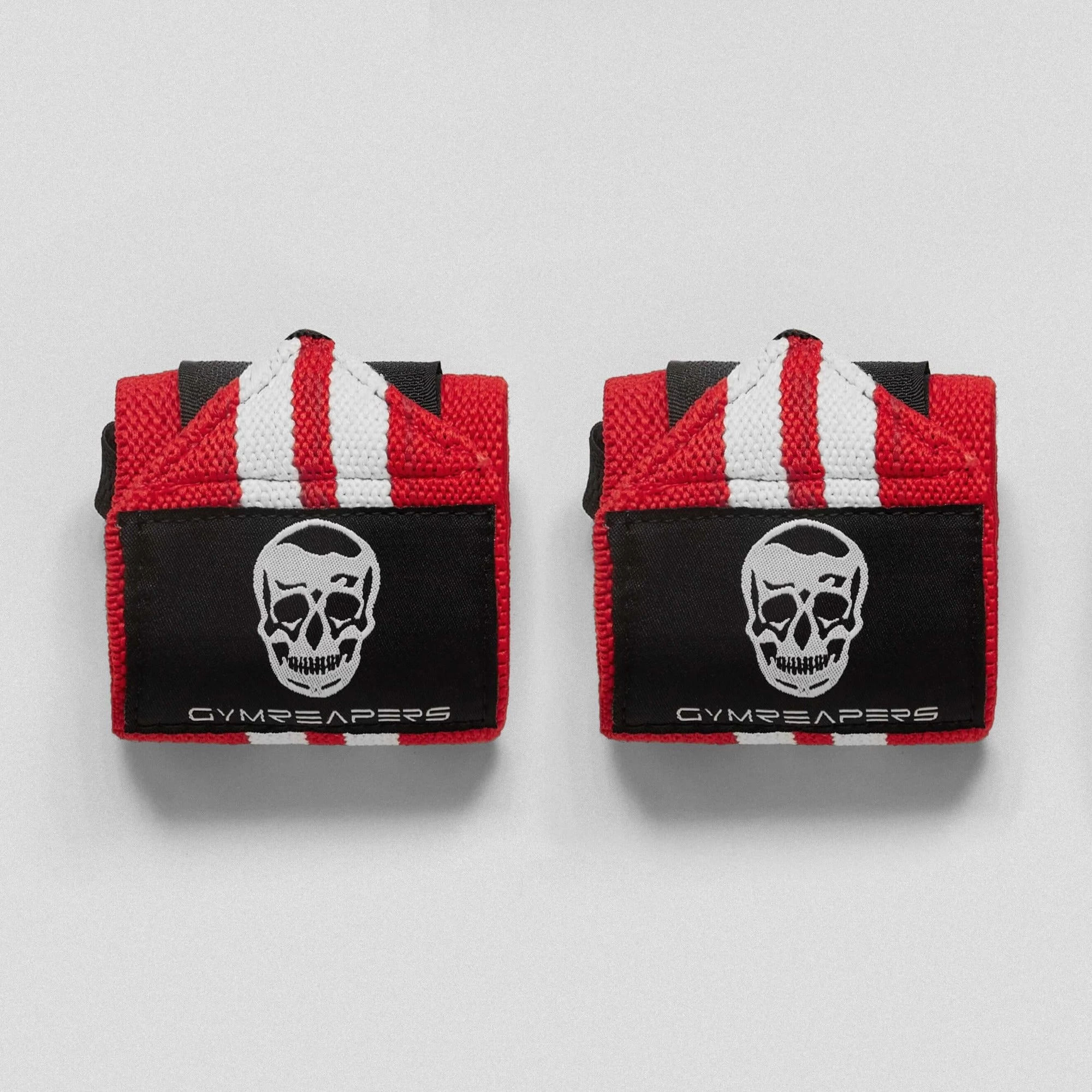 Wrist Wraps - 18" Weightlifting Wrist Support - Red/White 3 Wrist Wraps - 18" Weightlifting Wrist Support - Red/White