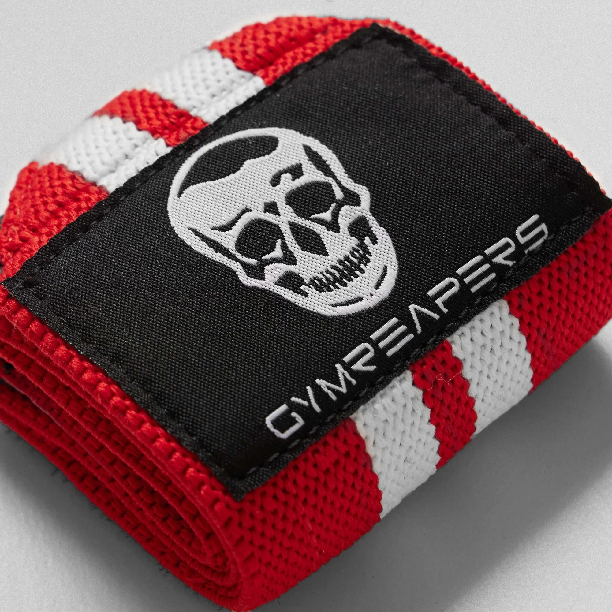 Wrist Wraps - 18" Weightlifting Wrist Support - Red/White 4 Wrist Wraps - 18" Weightlifting Wrist Support - Red/White - Image 2
